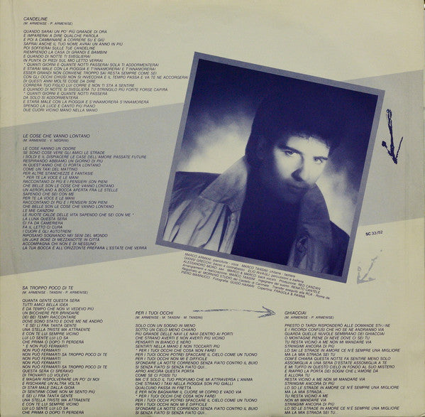 Marco Armani – Le Cose Che Vanno Lontano (LP, Album, Italy - 1985)