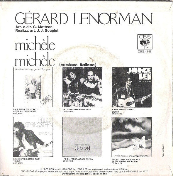 Gérard Lenorman – Michèle (7", Italy - 1976)