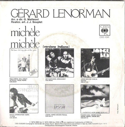 Gérard Lenorman – Michèle (7", Italy - 1976)