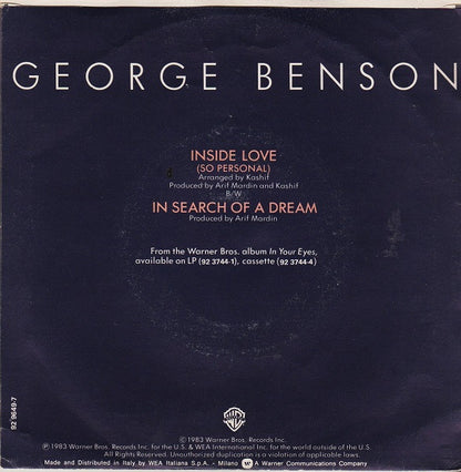 George Benson – Inside Love (So Personal) (7", Italy - 1983)