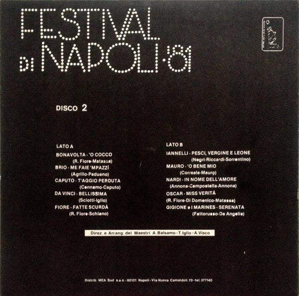 Various – Festival Di Napoli '81 - Disco 2 (LP, Compilation, Italy - 1981)