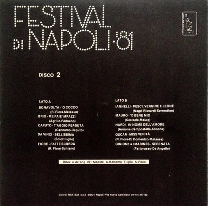 Various – Festival Di Napoli '81 - Disco 2 (LP, Compilation, Italy - 1981)
