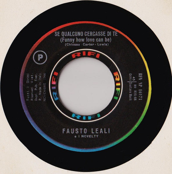 Fausto Leali E I Suoi Novelty – A Chi  (7", Italy - 1966)