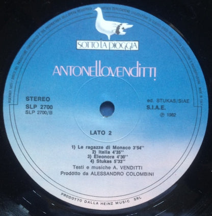 Antonello Venditti – Sotto La Pioggia (LP, Album, Italy - 1982)