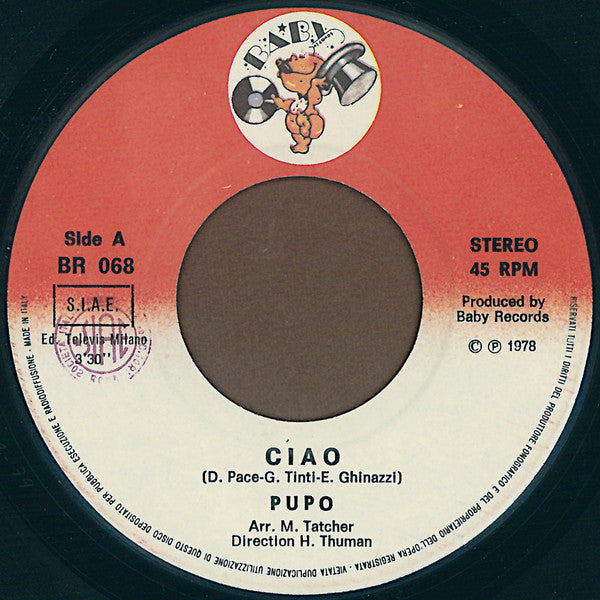 Pupo – Ciao (7", Italy - 1978)