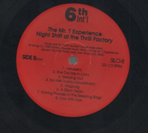The Mr. T Experience – Night Shift At The Thrill Factory (LP, Album, US - 1988)