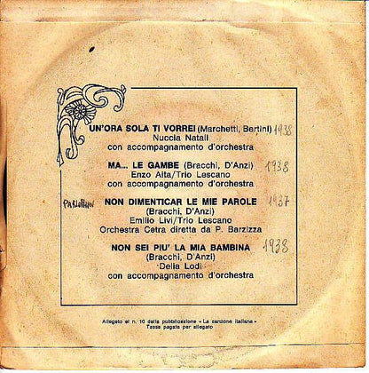 Various – La Canzone Italiana - N° 10 (7", Italy - 1970)