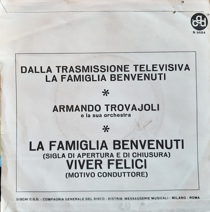 Armando Trovaioli E La Sua Orchestra – La Famiglia Benvenuti (7", Italy - 1968)