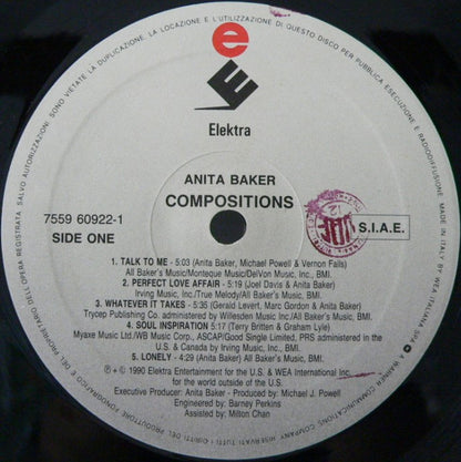 Anita Baker – Compositions (LP, Album, Italy - 1990)