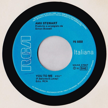 Amii Stewart – Working Late Tonight / You To Me (7", Italy - 1983)