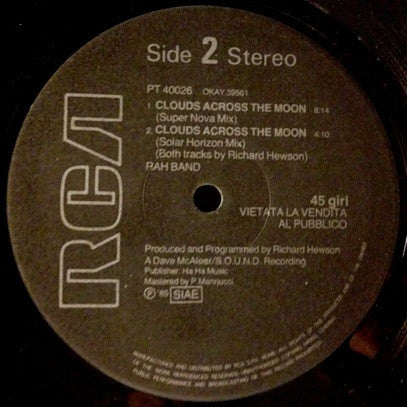 Rah Band – Clouds Across The Moon (12", Italy - 1985)