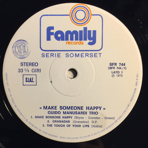The Guido Manusardi Trio – Make Someone Happy (LP, Album, Italy - 1973)