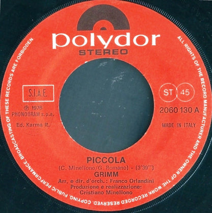 Grimm (16) – Piccola / Reginella (7", Italy - 1976)