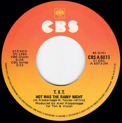 T.X.T. – Girl's Got A Brand New Toy (7", Italy - 1985)