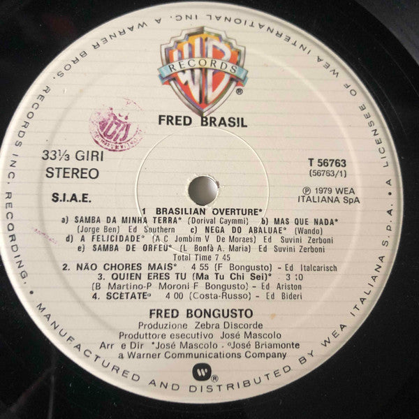 Fred Bongusto – Fred Brasil (LP, Album, Italy)