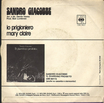 Sandro Giacobbe – Io Prigioniero (7", Italy - 1975)