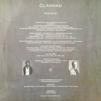 Clannad – Macalla (LP, Album, Italy - 1985)