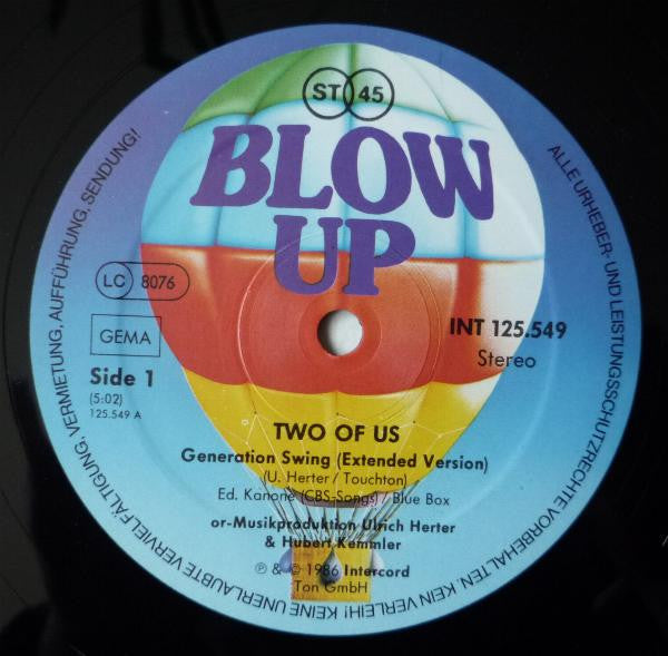 Two Of Us – Generation Swing (12", Germany - 1986)