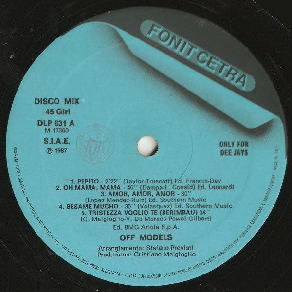 Off Models – Pepito (Medley) (12", Italy - 1987)