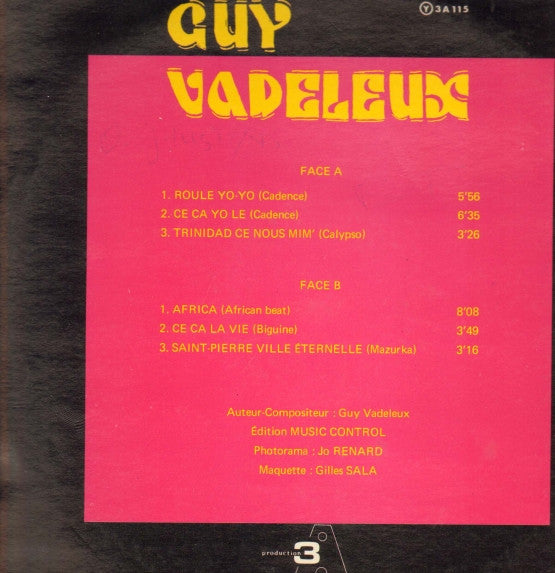 Guy Vadeleux – Guy Vadeleux (LP, Martinique - 1978)