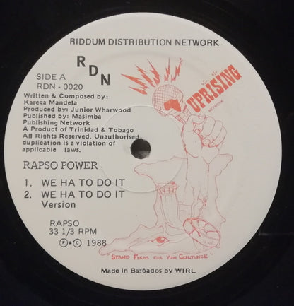 Karega Mandela – Rapso Power (12", Trinidad & Tobago - 1988)