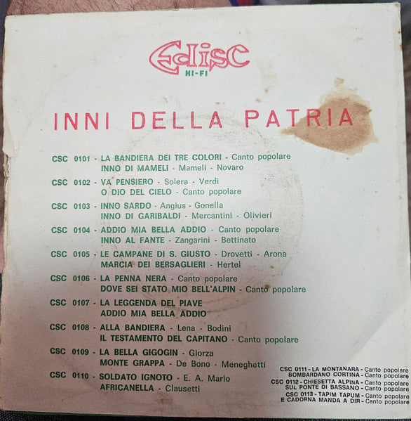 Unknown Artist – Le Campane Di S. Giusto / Marcia Dei Bersaglieri (7", Italy)