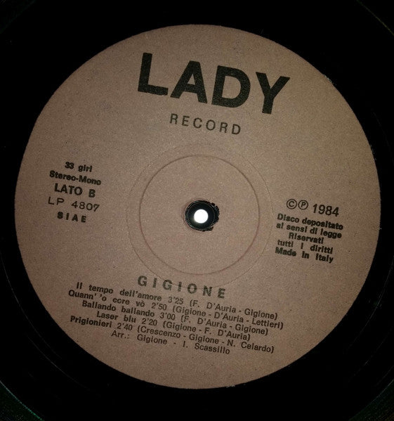 Gigione – Cuore (LP, Album, Italy - 1984)