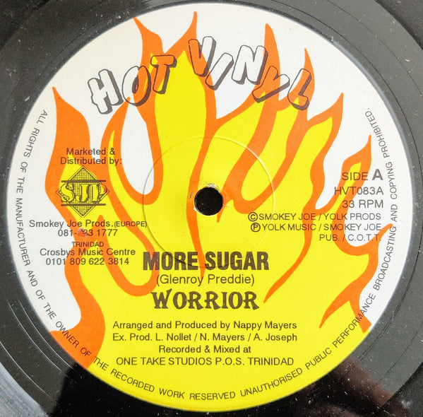 Warrior (36) – More Sugar / Pan Of Fire (12", UK)
