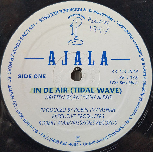 Ajala – In De Air (Tidal Wave) (12", Trinidad & Tobago - 1994)