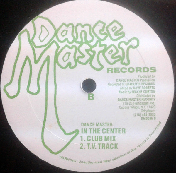 Dance Master – In The Center (12", US)
