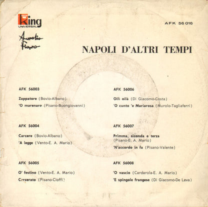 Aurelio Fierro – 'O Zampugnaro 'Nnammurato / 'Ncopp' 'A Ll'Onna (7", Italy - 1963)