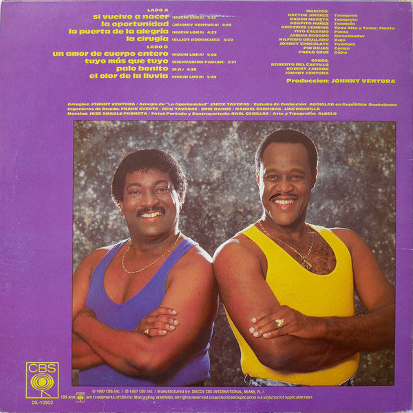 Johnny Ventura – Si Vuelvo A Nacer (LP, Album, US - 1987)
