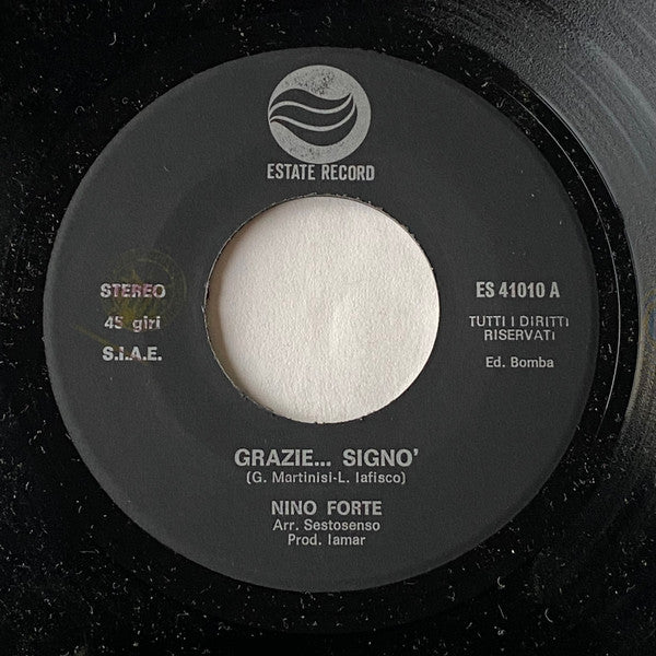 Nino Forte – Grazie... Signò (7", Italy - 1980)
