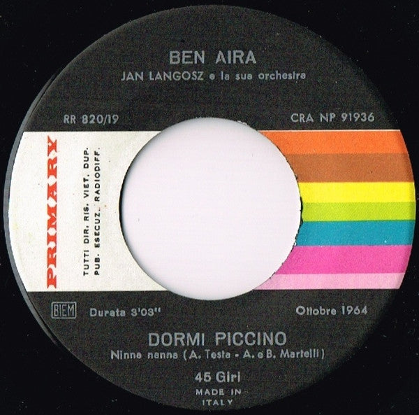 Ben Aira – Nanni' Nanna' (7", Italy - 1965)