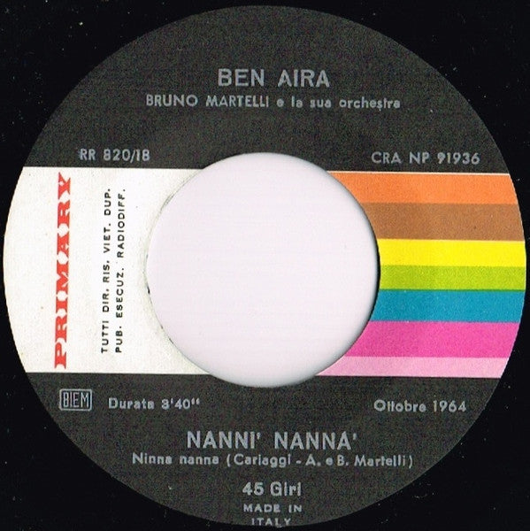 Ben Aira – Nanni' Nanna' (7", Italy - 1965)