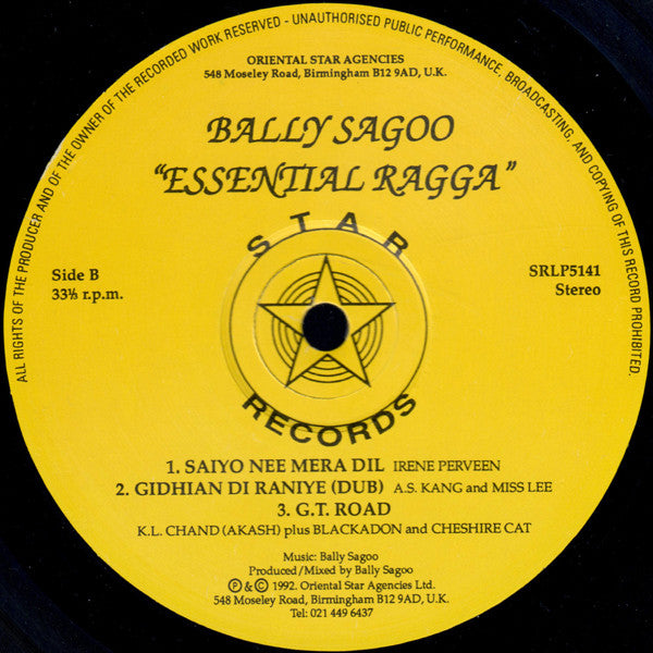 Bally Sagoo - Essential Ragga (LP, Album - UK)