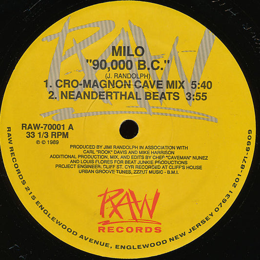 Milo - 90,000 B.C. (12", 45 RPM - US)