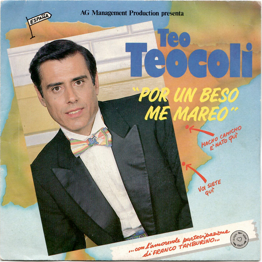 Teo Teocoli - Por Un Beso Me Mareo (7", 45 RPM - Italy)