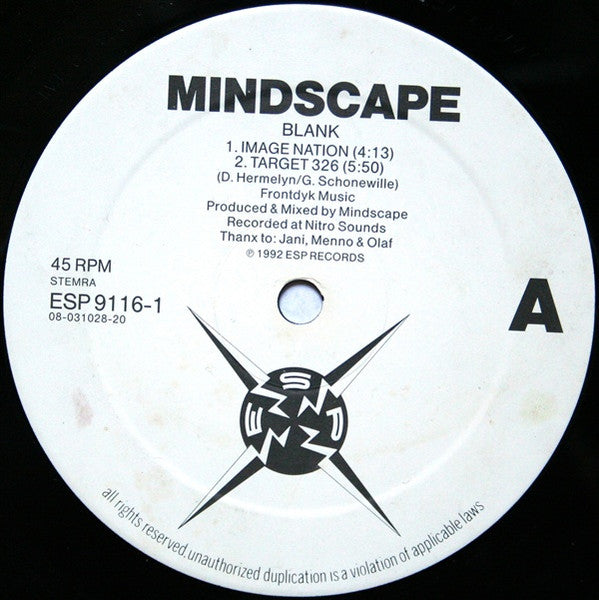 Mindscape – Blank (12", Netherlands - 1992)