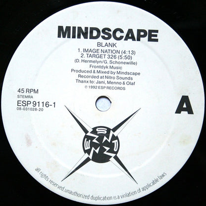 Mindscape – Blank (12", Netherlands - 1992)