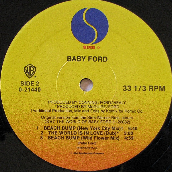 Baby Ford – Beach Bump (12", US - 1990)
