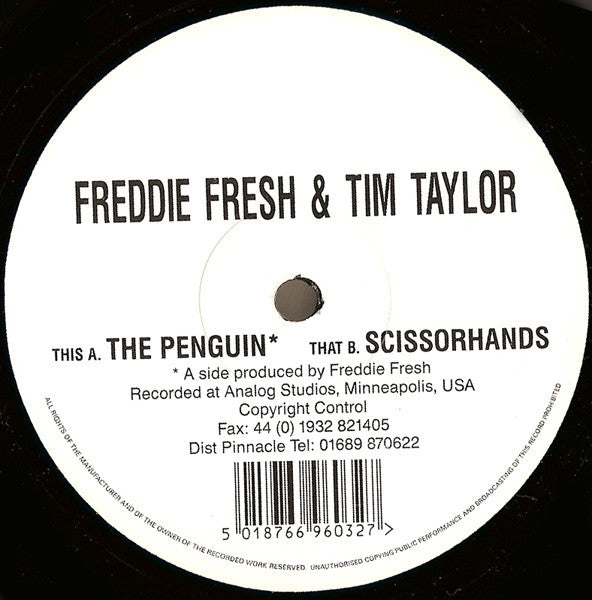 Freddy Fresh, Tim Taylor – The Penguin / Scissorhands (12", UK - 1996)