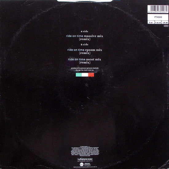 Black Box – Ride On Time (Remix) (12", UK & Ireland - 1989)