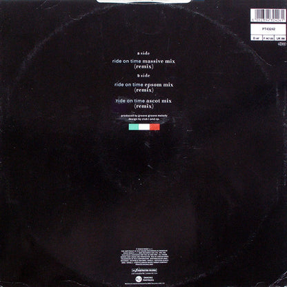 Black Box – Ride On Time (Remix) (12", UK & Ireland - 1989)