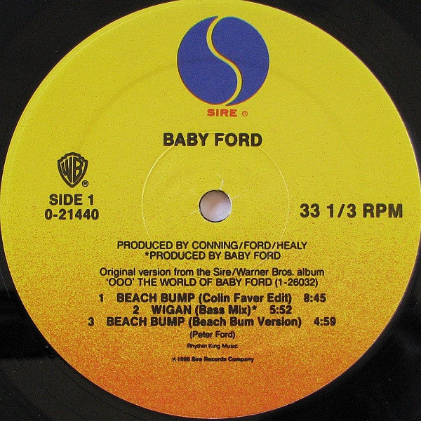 Baby Ford – Beach Bump (12", US - 1990)