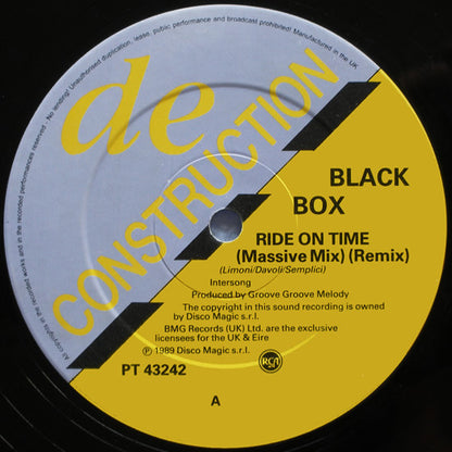 Black Box – Ride On Time (Remix) (12", UK & Ireland - 1989)