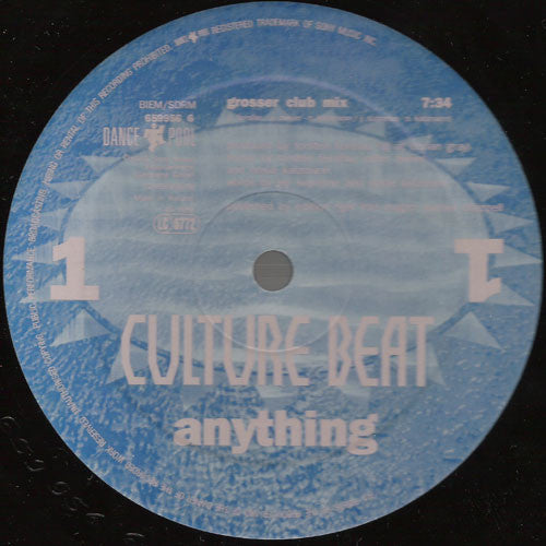 Culture Beat – Anything (12", Europe - 1993)