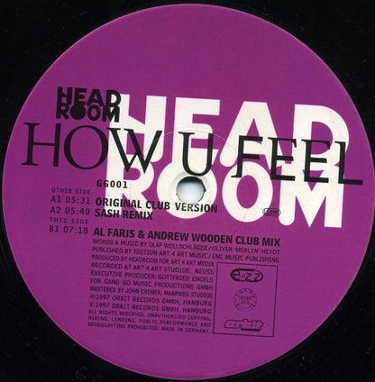 Head Room – How U Feel (12", Germany - 1997)