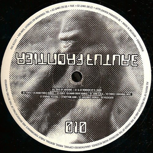 Argonic – Future Frontier 010 (12", Belgium - 1997)