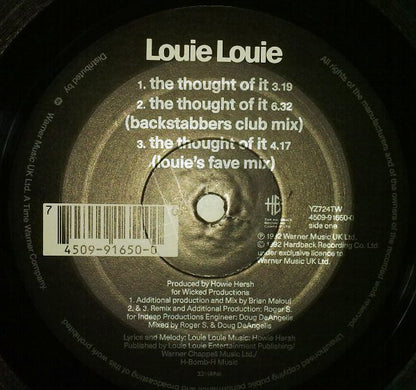 Louie Louie (2) – The Thought Of It (12", Limited Edition, UK - 1992)